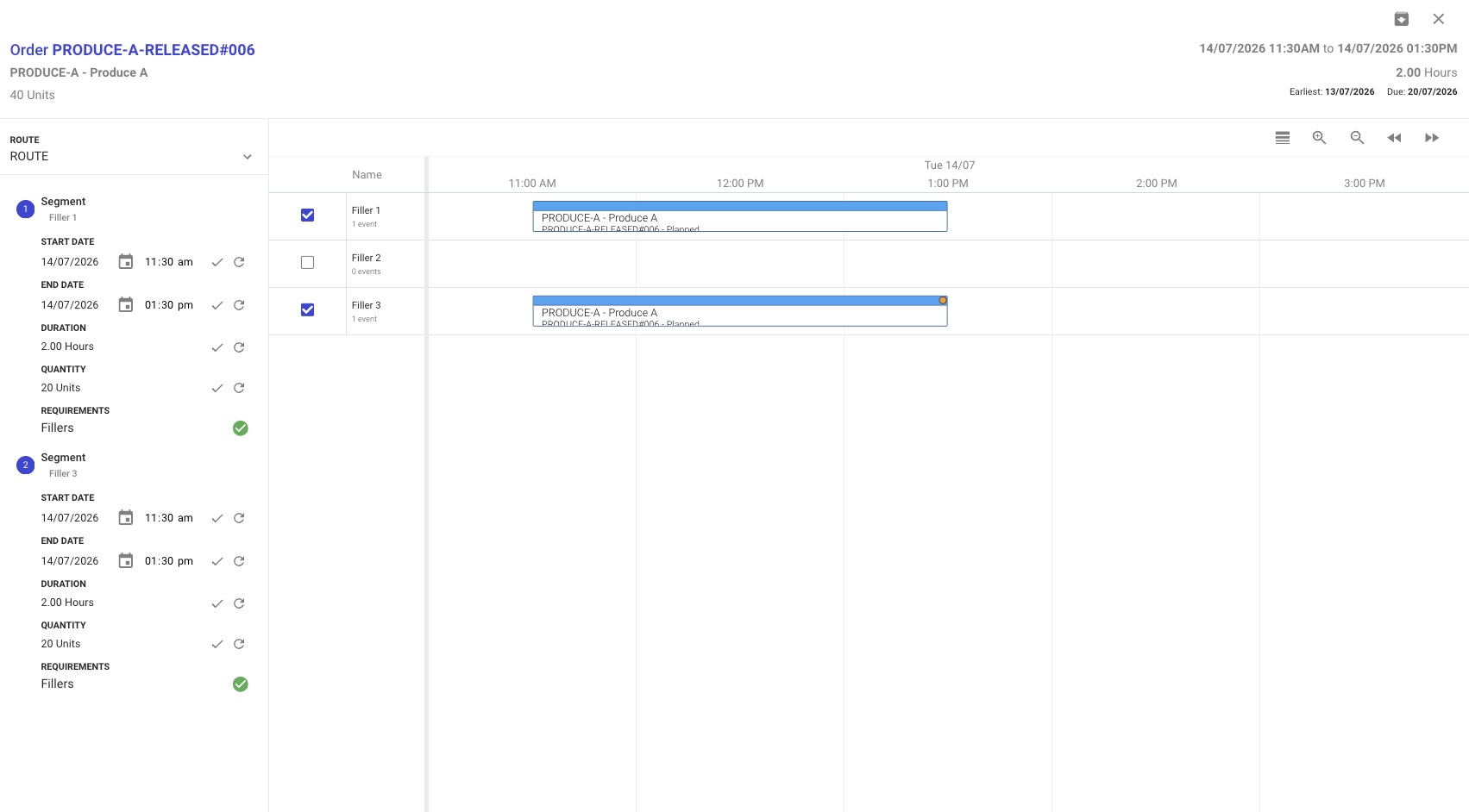Order after splitting across two lines with a time offset